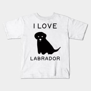 I love Black labrador Kids T-Shirt